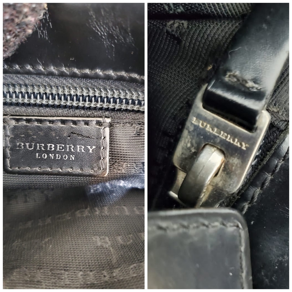 BURBERRY Haymarket Check Top Handle Tote Bag - Picture 6 of 11